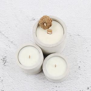 Vela de cemento para fabricación de velas, tarro vacío redondo de cemento, mate, rosa, blanco, <span class=keywords><strong>gris</strong></span>, 4oz, 5oz, 8oz, con logotipo personalizado, venta al por mayor - Product Image 2