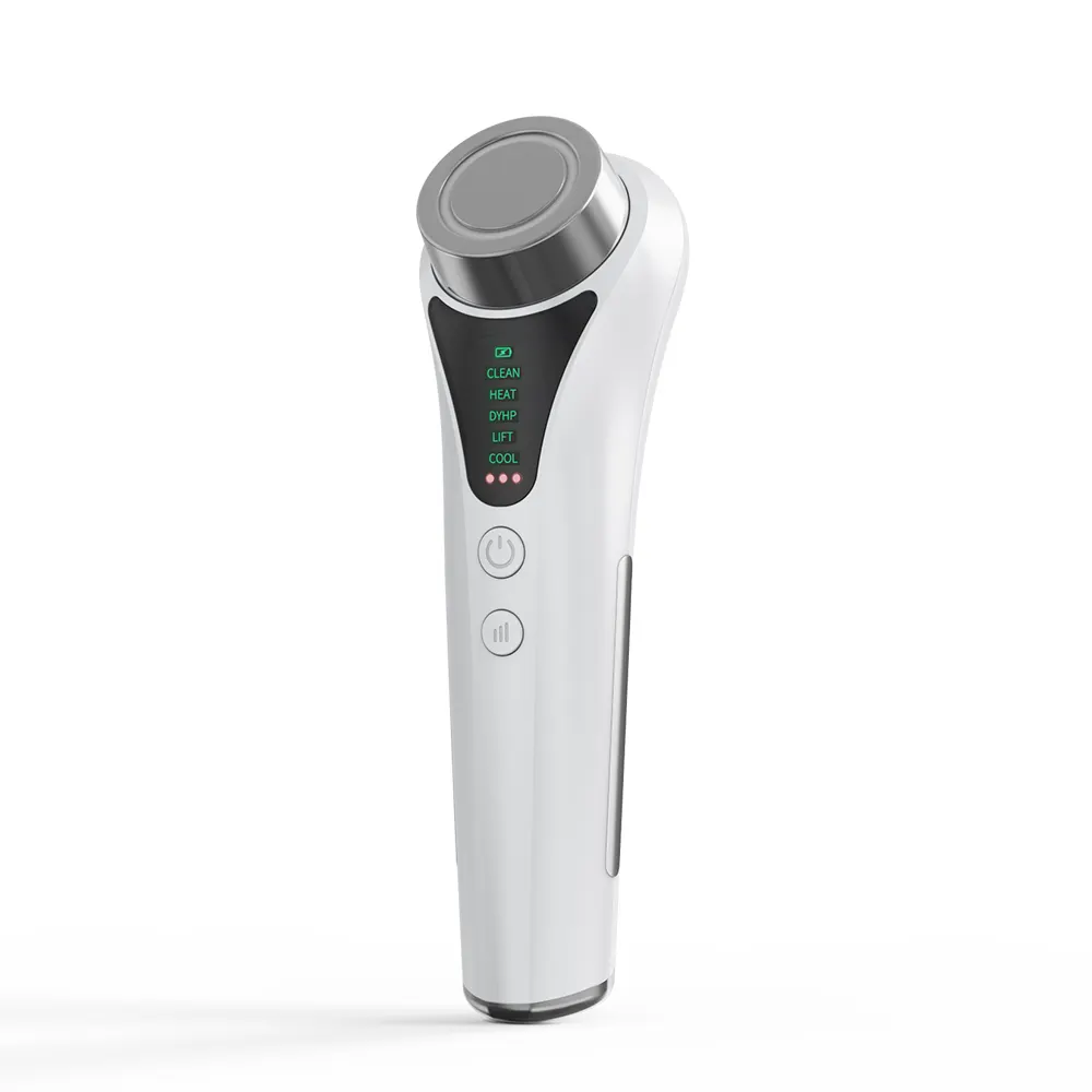 Equipamento multifuncional de rejuvenescimento da pele, varinha de beleza facial EMS, LED vermelho multifuncional, terapia de luz vermelha, equipamento quente e frio, 2024