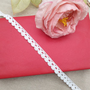 Encaje francés estampado de algodón blanco de alta calidad para prendas y accesorios de bolsos - Product Image 1