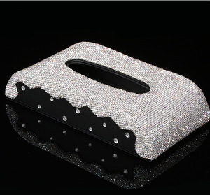 Boîte à mouchoirs pour voiture Ensemble de serviettes de rangement Salle de bain automobile Pare-soleil Boîte à mouchoirs en <span class=keywords><strong>cuir</strong></span> PU avec pour femmes TH16 - Product Image 4