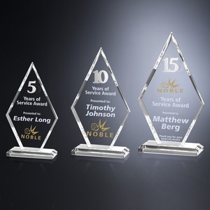 Tùy chỉnh kim cương pha lê cúp giải thưởng lá chắn Trophy thủy tinh Acrylic giải thưởng mảng bám với hình dạng ngũ giác. - Product Image 2