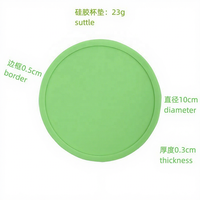 Sous-verres plats en silicone souple personnalisés avec logo, isolants thermiquement, résistants aux taches, faciles à nettoyer, style moderne et minimaliste