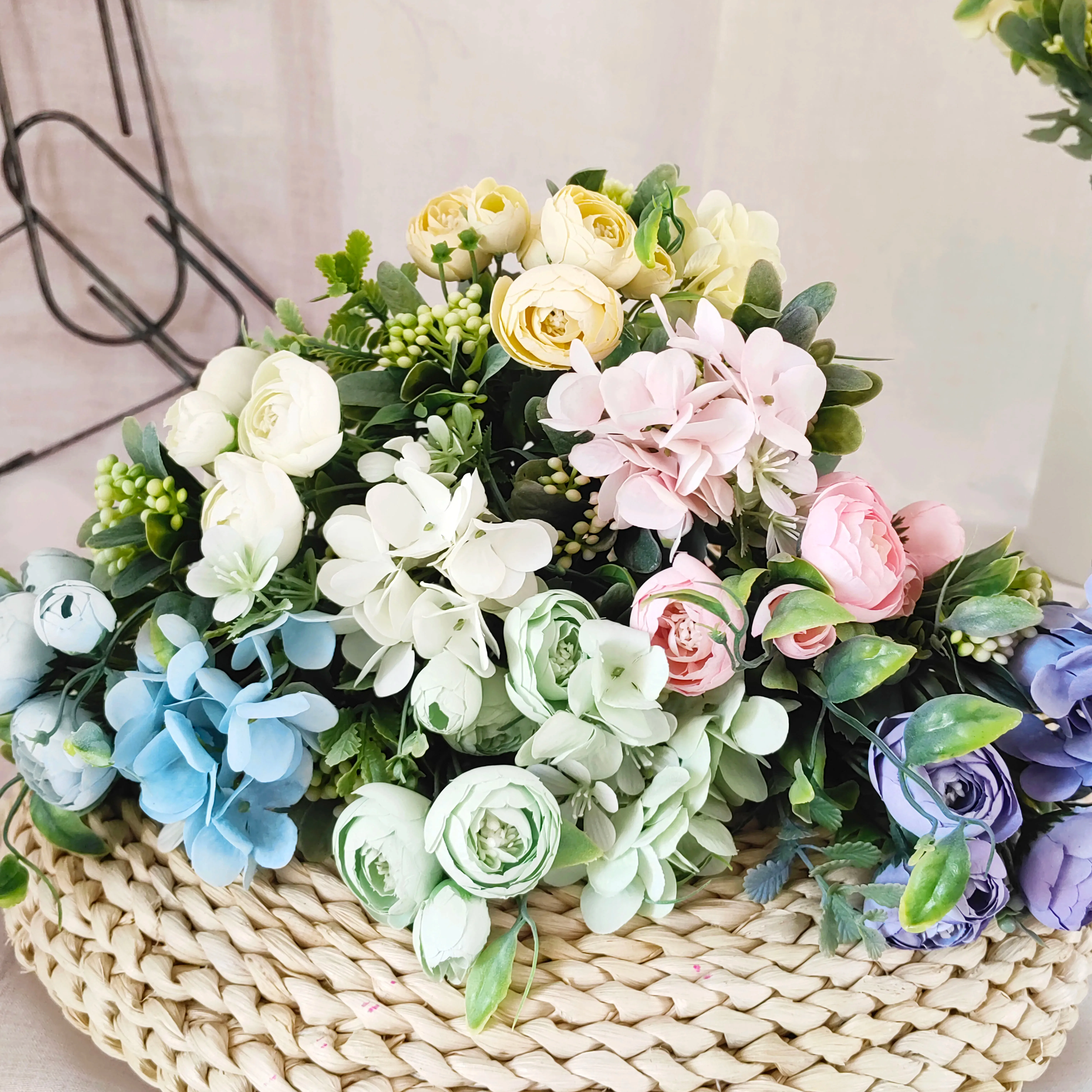 fleurs artificielle de qualite grande tige artificial flowers wedding decoration Small peony artificial bouquet flowers