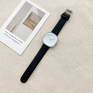 Reloj sencillo de disco blanco para mujer, relojes literarios versátiles a la moda, novedad de 2022 - Product Image 5