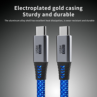 Cable USB4 Tipo C a Tipo C de 240W, Trenzado de Nailon, Video 8K, Molde Privado, Directo de Fábrica 13Y, Cable 100% Inspeccionado