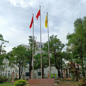 Mât de drapeau extérieur en acier inoxydable épais, résistant aux typhons, installation directe usine, hauteur personnalisable - Product Image 5