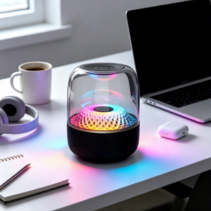 ลำโพงไร้สาย BT Glass Speaker พร้อมไฟเพชร 5 ดวง แสดงแสงสี 4+1 ระบบเสียงเซอร์ราวด์ ไฟกลางคืน แบตเตอรี่ 8000mAh - Product Image 3