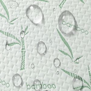 <b>Waterproof</b> Thick Bamboo Fiber Knitted Bed Mat <b>Mattress</b> <b>Protector</b> Queen <b>Size</b> Fitted Sheet Hypoallergenic Air-permeable - Product Image 3