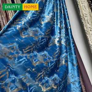 Usine directe hollande français velours tissu vente Polyester estampage à chaud feuille rideau tissu - Product Image 5