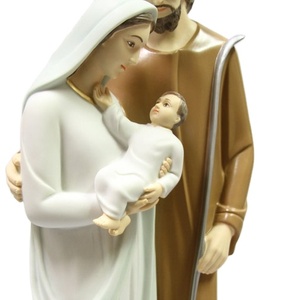 Recuerdo de 12 pulgadas San José con el bebé Jesús Santo Niño Estatua religiosa católica Colección de figuritas Recuerdos de Jesús - Product Image 4