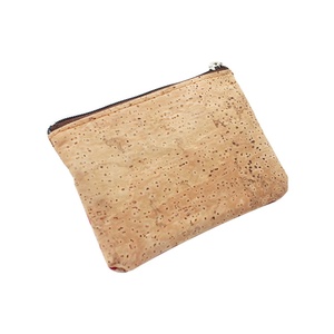 Boshiho Vegan Zipper Cork Coin <b>Purse</b> <b>Small</b> Carry Clutch Wallet Cork Bag - Product Image 4