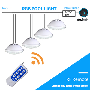 Luz Sumergible para <span class=keywords><strong>Piscina</strong></span> RGB de 24V, 24W/36W, IP68, Resistente al Agua, Par56, de Plástico, para Colgar en la Pared, para Jardín, Fuente, <span class=keywords><strong>Foco</strong></span> Subacuático - Product Image 5