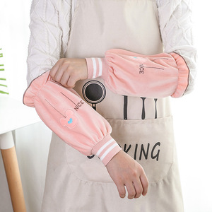 Women's Cartoon Oversleeves Pink Anti-Stain Long Sleeve For Daily Use - Product Image 2