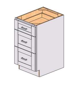 Mobile Base da Cucina Bianco Shaker Sunique Sydney 18 Pollici in MDF con Cassetti Moderni - Product Image 1