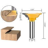 Ensemble de fraises à rainurer de 1/2 pouce - Kit de fraises à bois CNC pour le traitement des tenons de portes, d'armoires, d'étagères et de cadres