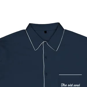 2024 Shirt Großhandel modische Marke High Street retro vielseitiges Stickerei-Design einfaches und lockeres Kurzarm-Hemd