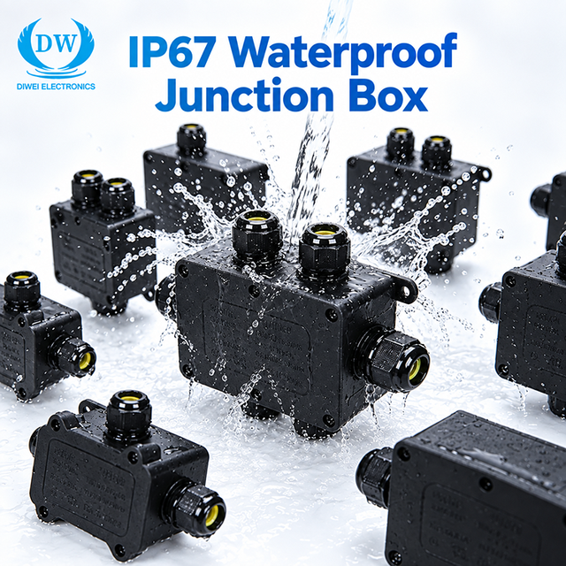 IP67 Waterproof ABS Electronic Enclosure Flame Retardant Outdoor Power Junction Box