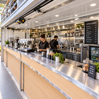 Conteneur préfabriqué sur mesure de 40 pieds, café mobile, bar à bière, restaurant modulaire de luxe, boutique à deux étages