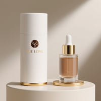 Flacon en verre pour cosmétiques et parfums de 30 ml/50 ml/100 ml, boîte cylindrique de luxe, tube cadeau pour huile essentielle, emballage en papier, tube à rouge à lèvres
