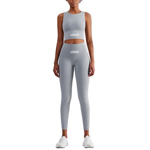 CK1227 Set Sportivo da Donna con Reggiseno Sportivo in Nylon e Leggings per Fitness, Yoga, Palestra e Corsa - Product Image 1