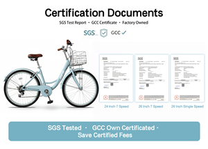 Vélo de ville pour femme 26 pouces certifié GCC, vente en gros d'usine, OEM, pas cher, pour les vendeurs en ligne sur le marché américain - Product Image 2