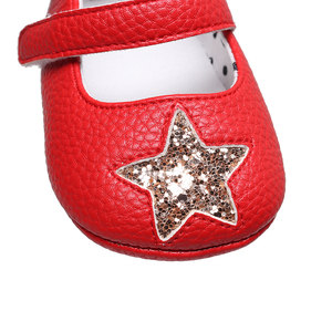 Chaussures d'été pour enfants en bas âge, sandales en cuir PU pour petites filles, chaussures plates à étoile à cinq branches, chaussures de princesse pour premiers <span class=keywords><strong>pas</strong></span> - Product Image 3