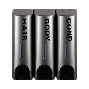 ABS Kunststoff Silber Schwarz Dreifach-Flaschen Eco-Friendly Handseife Duschshampoo Spender 350ml Haushalt & Hotel Gebrauch Wandmontiert - Product Image 1