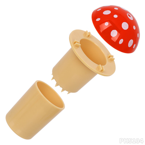 Molinillo de plástico, tarro, trituradora de hierbas para tabaco, molinillo de hierbas con diseño de setas, logotipo personalizado, accesorios para fumar, suministros para fumadores - Product Image 2