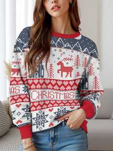 Sudadera de manga larga para <span class=keywords><strong>mujer</strong></span> Y2k Streetwear Pullovers Snowflake <span class=keywords><strong>Element</strong></span> Holiday Party Cozy Soft Blend Relaxed Fit Trendy - Product Image 4