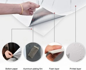 Autocollant mural grand format effet marbre imperméable à peler et coller pour centres commerciaux – Excellent rapport qualité-<span class=keywords><strong>prix</strong></span> - Product Image 5