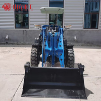 Mini-chargeuse sur pneus fiable de 600 kg, 0,6 m³, 4x4, compacte, pour ferme, certifiée CE