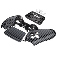 Coque pour manette PS5 - EXtremeRate, face en fibre de carbone graphite brillant, design high-tech hydro-déposé