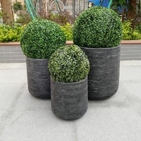 Vente chaude Grande Fibre Argile Jardin Planteur Pots Durable Intérieur Extérieur Fleur Plante Boîtes Pas Cher Prix D'usine pour L'utilisation Au Sol