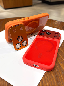 for <b>iphone</b> 17 pro max matte frosted magnetic hybrid case with covered camera,for <b>iphone</b> 17 pro max case with slide camera <b>stand</b> - Product Image 4
