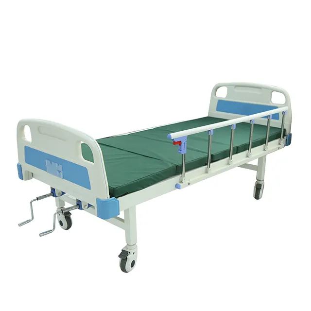Ucuz fiyat klasik tasarım manuel tıbbi yatak hastane mobilyası 2 krank hastane yatağı hasta için
