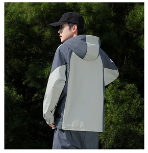 Chaqueta Deportiva Juvenil de Moda, Nueva, Personalizada de la Marca Aoyema, Cortavientos, Estilo Informal con Rayas, Cuello Alto y Capucha - Product Image 5