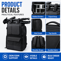 Sac à dos multifonctionnel étanche pour appareil photo et drone, personnalisé en usine, pour photographie DSLR en extérieur