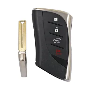 Chave do carro inteligente 3 + 1, tipo 2, concha para chave do carro com botão para lexus es300h es350 es200 es260 ls350 ls500h com inserção, chave pequena do carro