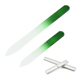 Amazonas hot sale 2pcs Permanent glass nail file with silver color packing