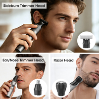 Tondeuse à cheveux Lanumi 285 3-en-1, tondeuse à joues, tondeuse à nez, rasoir à barbe, tête de lame magnétique, IPX6, rechargeable par USB