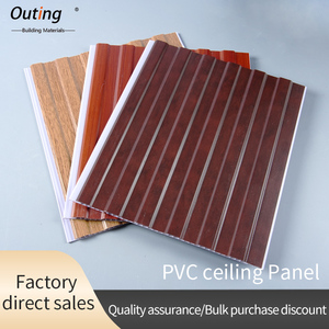 पॉप डिजाइन पैनल <span class=keywords><strong>pvc</strong></span> वाटरप्रूफ लकड़ी छत के लिए छत 250 मिमी * 7.5 मिमी चीन कारखाने घर सजावट <span class=keywords><strong>pvc</strong></span> दीवार पैनलों की कीमत - Product Image 2