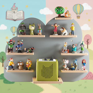 Set Iniziale con Pratico Organizzatore Pieghevole in Legno per Uso Domestico, Contiene Fino a 18 Supporti per Figure Tonie Preferite - Product Image 5