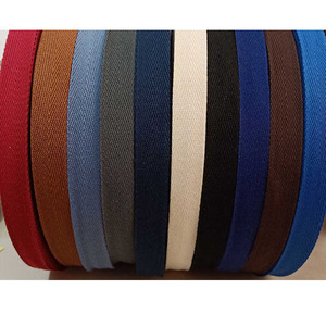 Bán buôn 2.2cm rộng nhiều màu Poly bông vải xương cá dây đeo quần áo túi phụ kiện T-shirt cổ băng trở lại cổ băng - Product Image 1