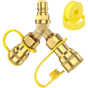 Conector Rápido en Forma de Y de Latón de 1/2 Pulgada para Mangueras de Agua - Product Image 2