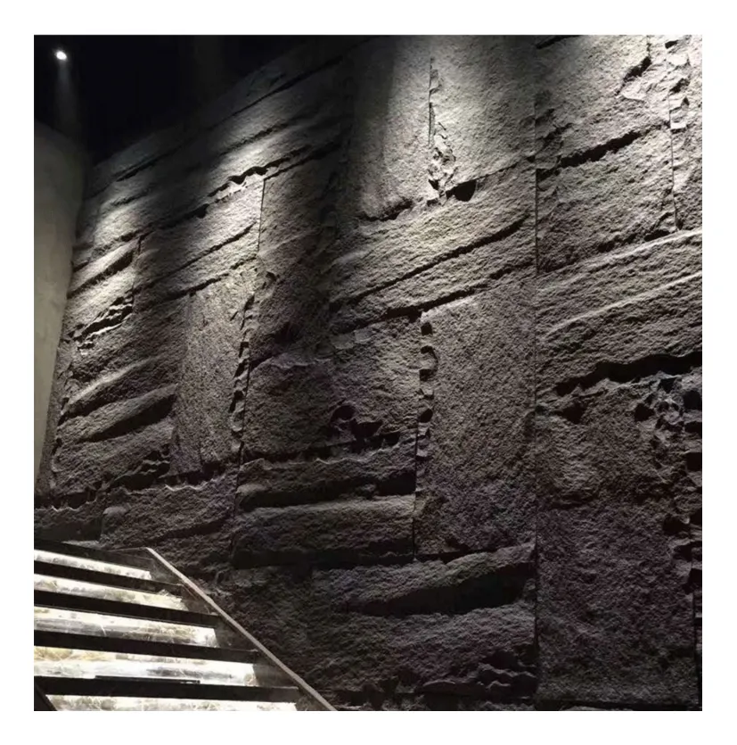 Không thấm nước PU Faux đá da Hội Đồng Quản trị nền tường Polyurethane nấm đá PU đá 3D cho nhà hàng khách sạn trang trí nội thất