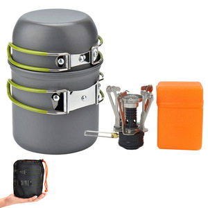 Juego de utensilios de cocina para acampar al aire libre, olla antiadherente de 4-5L, equipo de cocina ultraligero portátil para senderismo y pícnic - Product Image 1