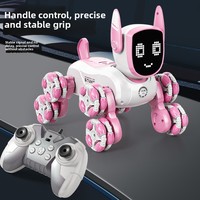 Nouveau Robot Chien Télécommandé Intelligent à Huit Roues, Capteur de Geste, Lumières, Musique, Commande Vocale, Programmation pour Enfants