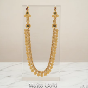 Parures de colliers élégantes et anciennes pour femmes, bijoux de créateur traditionnels, parfaits pour les mariages, les fêtes et les occasions festives - Product Image 1