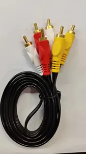 3RCA-3RCA ऑडियो वीडियो केबल के लिए सेट-टॉप बॉक्स वीसीआर डीवीडी 5m