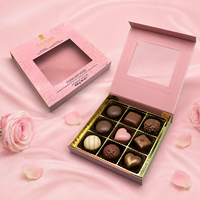 Emballage de mariage Présentoir à la truffe Fraise Dubaï Coffret cadeau élégant de luxe magnétique en PVC Boîte transparente pour barre de chocolat personnalisée